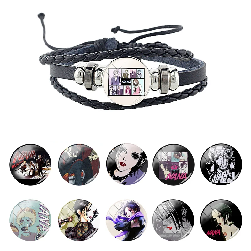 JWEIJIAO Cord Bracelet PU Black Leather Glass Anime NANA Image Dome Charm Multilayer Weave Rope for Decoration Jewelry FHW437
JWEIJIAO Cord Bracelet PU Black Leather Glass Anime NANA Image Dome Charm Multilayer Weave Rope for Decoration Jewelry FHW437