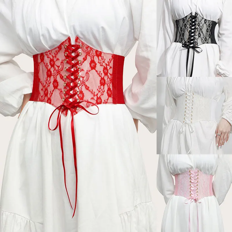 Sexy Lace Wide Belt For Women Floral Lace See Through Corset Waistband Elastic Slimming Body Female Dress Design Fashion Girdle
Sexy Lace Wide Belt For Women Floral Lace See Through Corset Waistband Elastic Slimming Body Female Dress Design Fashion Girdle