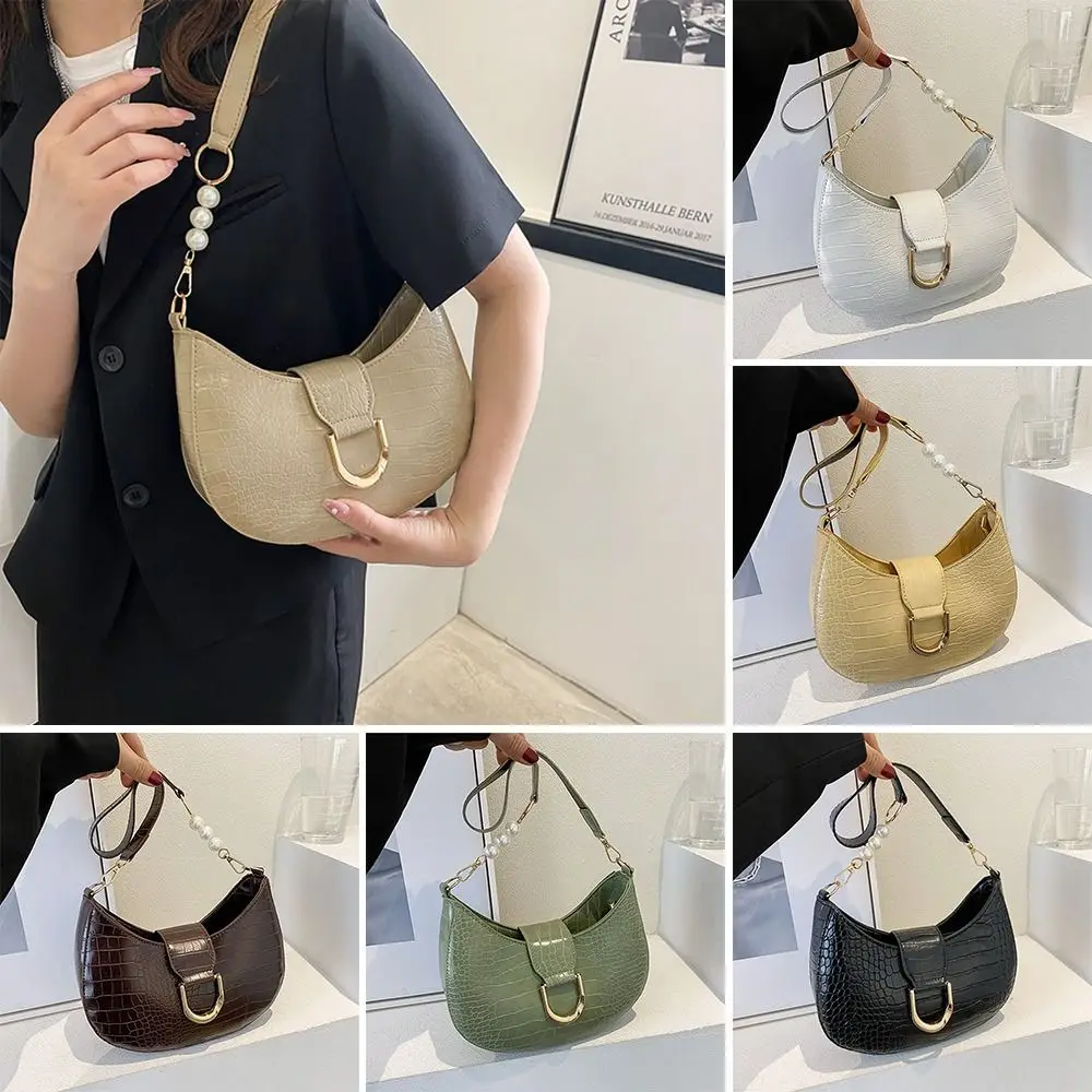 Crocodile Pattern Shoulder Bag Retro PU Leather Solid Color Handbag Totes Bag Female
Crocodile Pattern Shoulder Bag Retro PU Leather Solid Color Handbag Totes Bag Female