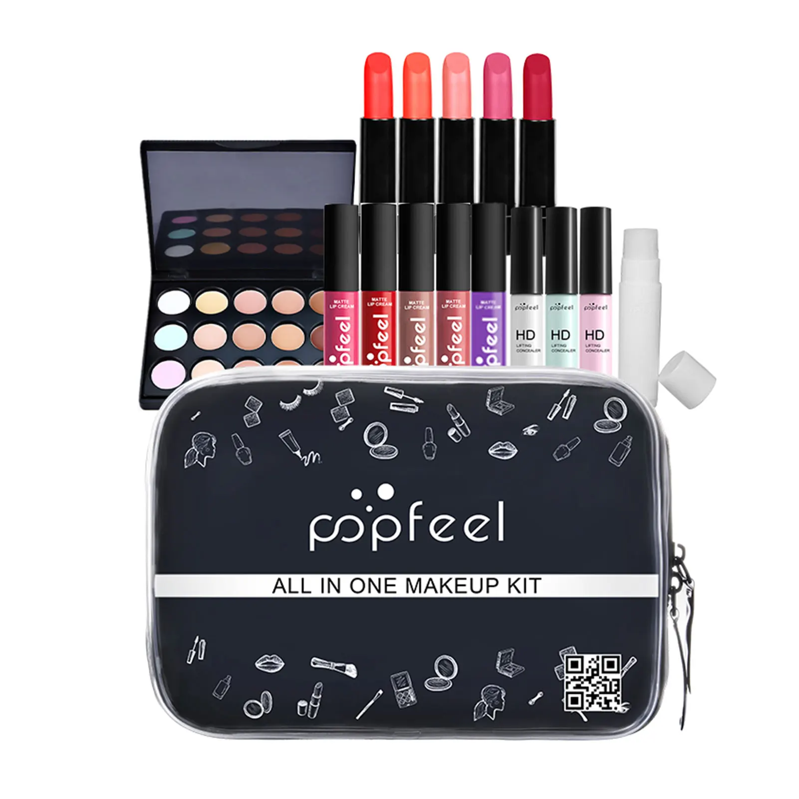 15Pcs All In One Makeup Bundle - Includes Pro Makeup Brush Set, Eyeshadow Palette,Makeup Set Or Lipgloss Set
15Pcs All In One Makeup Bundle - Includes Pro Makeup Brush Set, Eyeshadow Palette,Makeup Set Or Lipgloss Set