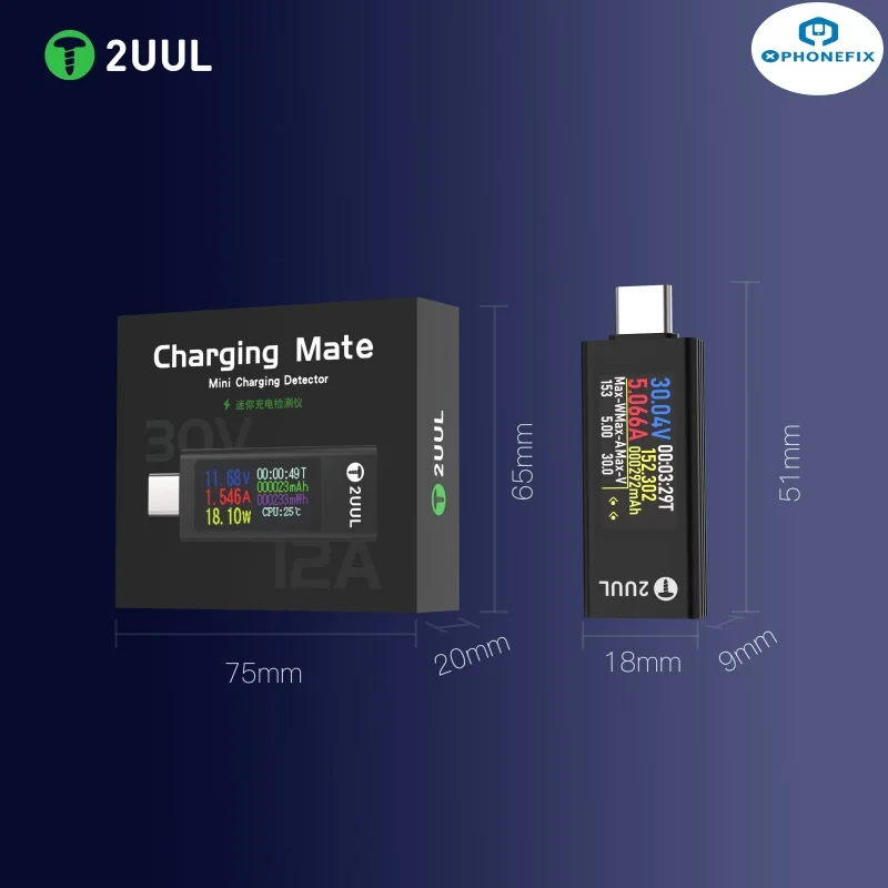 PHONEFIX 2UUL PW21 Тестер напряжения и тока
PHONEFIX 2UUL PW21 Тестер напряжения и тока