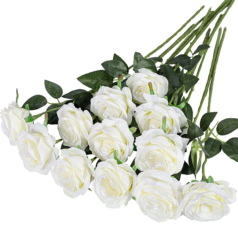 12pcs Roses Artificial Flowers Fake Roses Silk Roses with Long Stems for Wedding Home Party Centerpieces Decorations
12pcs Roses Artificial Flowers Fake Roses Silk Roses with Long Stems for Wedding Home Party Centerpieces Decorations