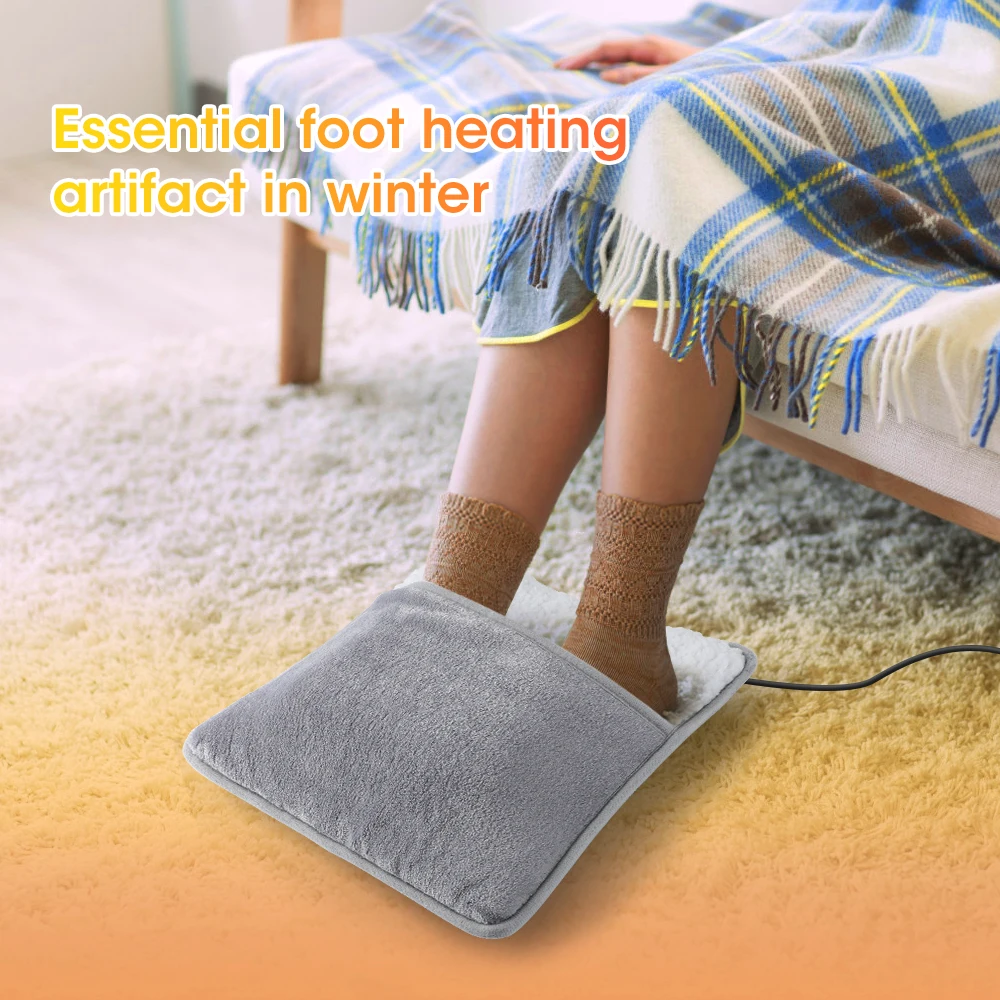 

Flannel Electric Foot Warmers Foot Warming Bag for Winter Office Home Electric 50-60℃ Heating Shoes USB Charging Feet Warmer