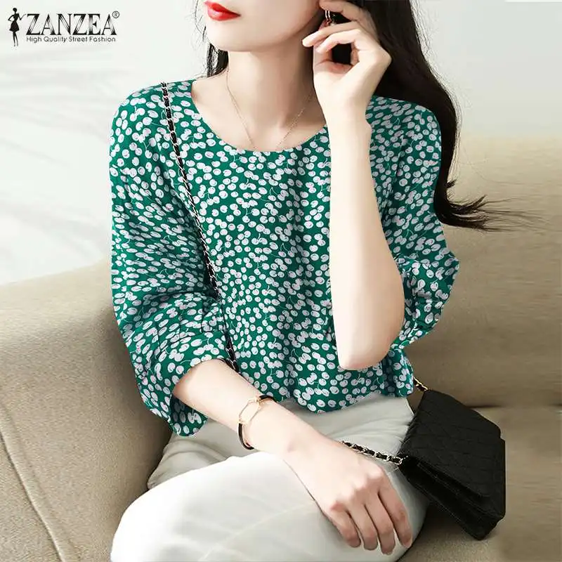 Women Vintage Floral Printed Blouse Spring O neck 3/4 Sleeve Tops ZANZEA Bohemian Holiday Blusas Elegant Office Lady Shirt Mujer
Women Vintage Floral Printed Blouse Spring O neck 3/4 Sleeve Tops ZANZEA Bohemian Holiday Blusas Elegant Office Lady Shirt Mujer