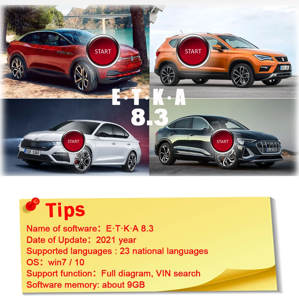 Newest version E T K A V8.3 Car Repair Software official spare parts database update 2021 it offers complete illustrated Preview
Newest version E T K A V8.3 Car Repair Software official spare parts database update 2021 it offers complete illustrated Preview
