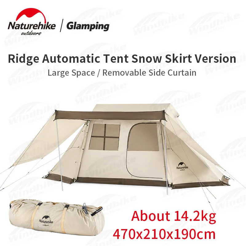 Палатка Naturehike повышенной деревни 210D с 3 дверями Автоматическая, ветрозащитная, дышащая, ткань Оксфорд, со снегозащитной юбкой
Палатка Naturehike повышенной деревни 210D с 3 дверями Автоматическая, ветрозащитная, дышащая, ткань Оксфорд, со снегозащитной юбкой