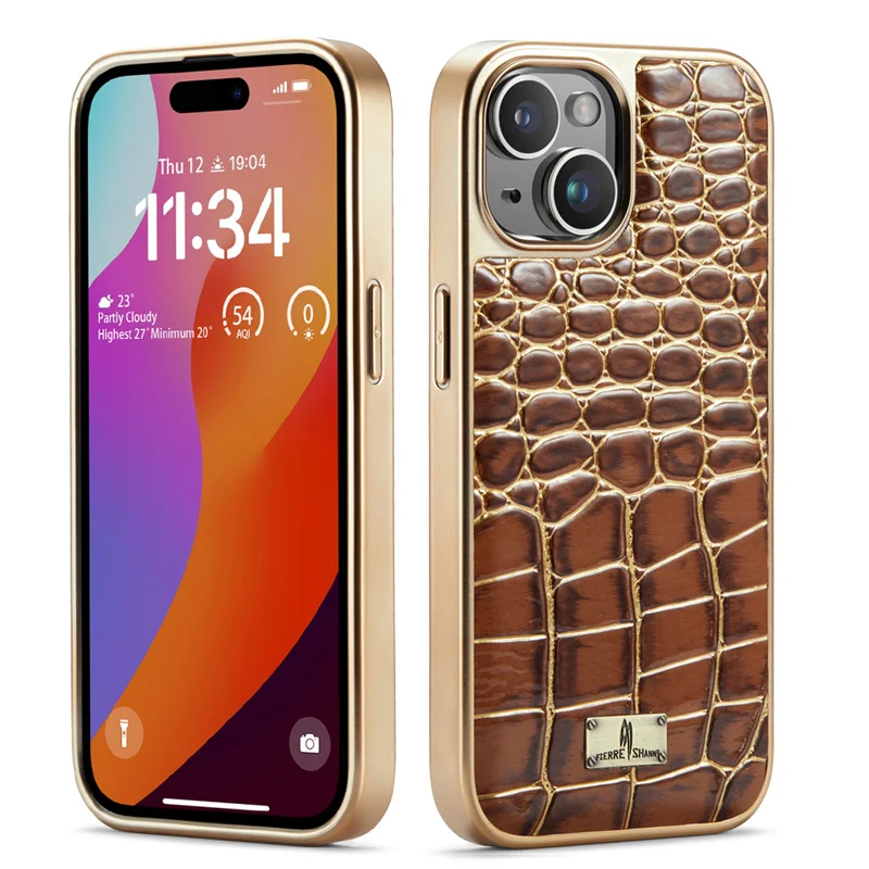 Luxury Electroplating Crocodile Leather Case For iPhone 15 Pro Max Plus Shockproof Cover
Luxury Electroplating Crocodile Leather Case For iPhone 15 Pro Max Plus Shockproof Cover