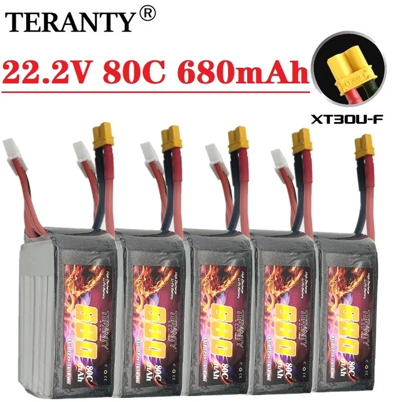 TREANTY 6S Lipo Battery 22.2V 680mAh 80C/160C for Lizard95 FPV Racer Racing Multirotor Quadcopter Parts With XT30 Plug
TREANTY 6S Lipo Battery 22.2V 680mAh 80C/160C for Lizard95 FPV Racer Racing Multirotor Quadcopter Parts With XT30 Plug