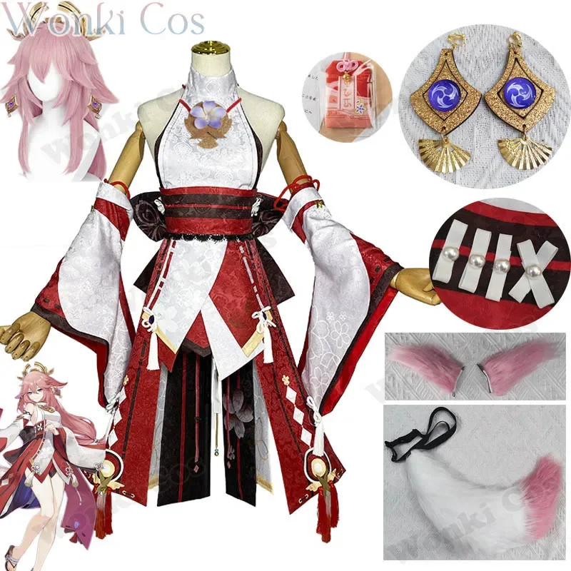 Genshin Impact Cosplay Yae Miko Guuji Yae Cosplay Costume with Headwear Full Set Cosplay Wig Halloween Party Costumes
Genshin Impact Cosplay Yae Miko Guuji Yae Cosplay Costume with Headwear Full Set Cosplay Wig Halloween Party Costumes