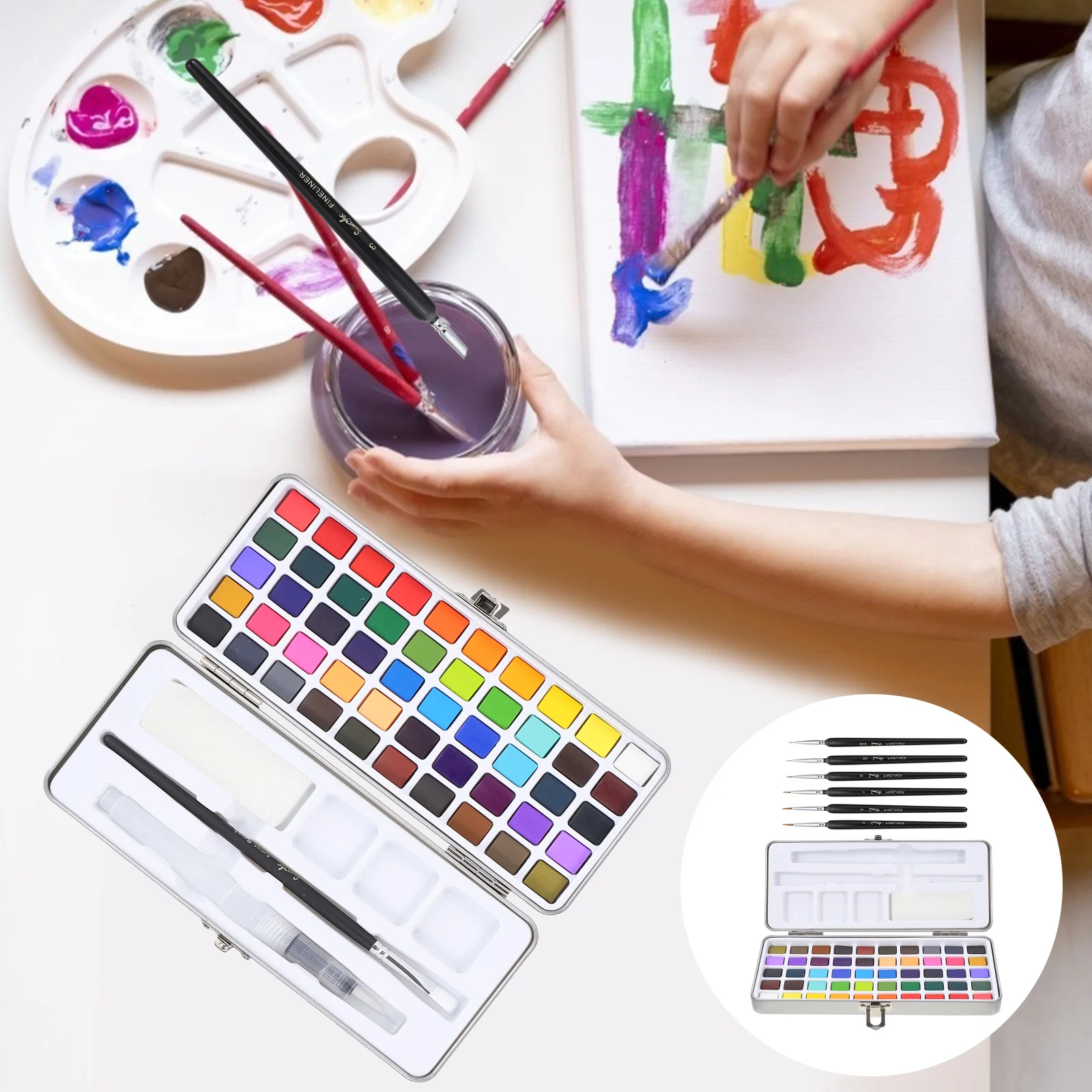 Watercolor Paint Painting Pigment Watercolour Artists Kit Box Pens Colors Tools Drawing Set Gouache Diy Water Kids Brushes
Watercolor Paint Painting Pigment Watercolour Artists Kit Box Pens Colors Tools Drawing Set Gouache Diy Water Kids Brushes