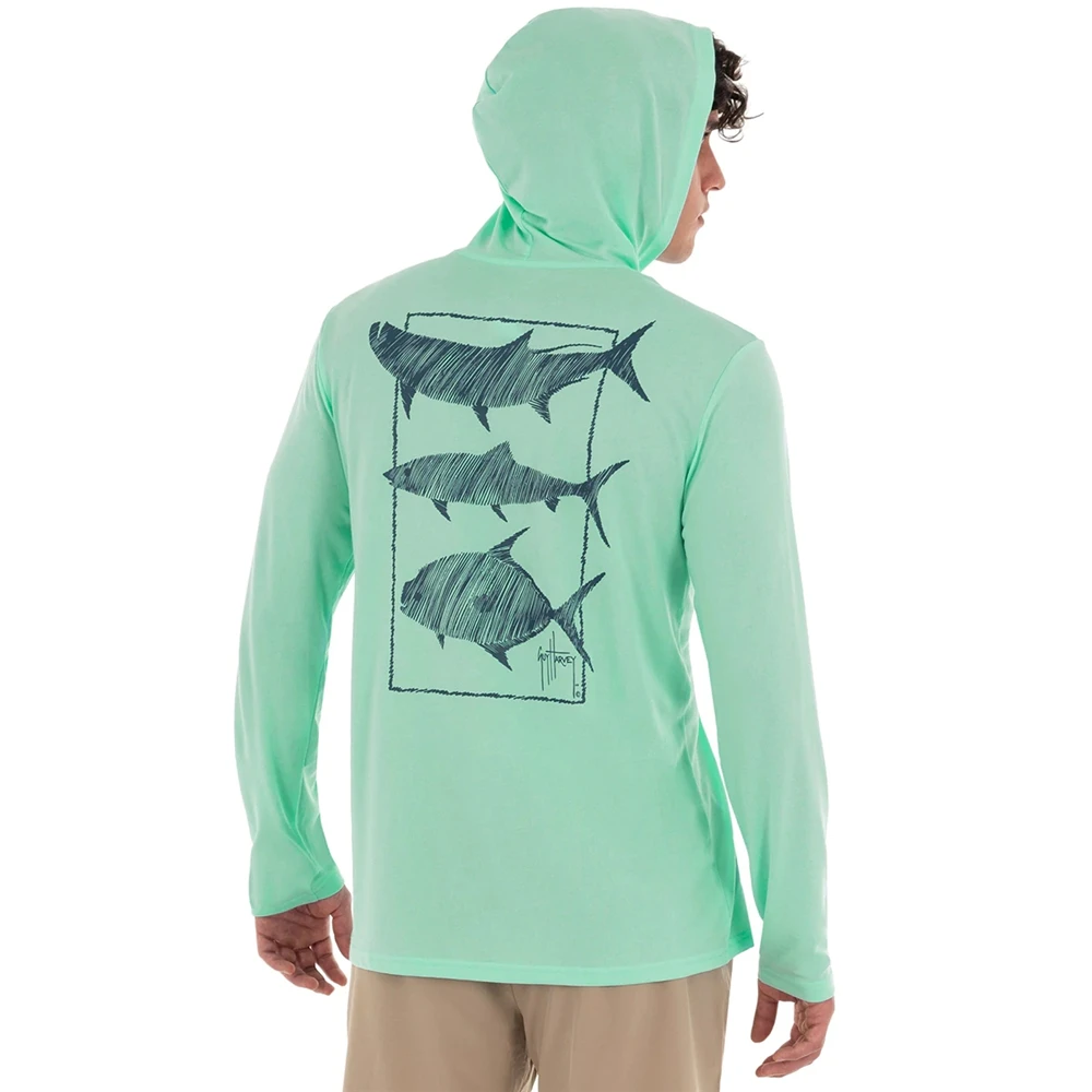 Reef & Reel Fishing Apparel Outdoor Long Sleeve T-shirt With Hood Sun Protection Breathable Angling Clothing Homme Peche 2023
Reef & Reel Fishing Apparel Outdoor Long Sleeve T-shirt With Hood Sun Protection Breathable Angling Clothing Homme Peche 2023