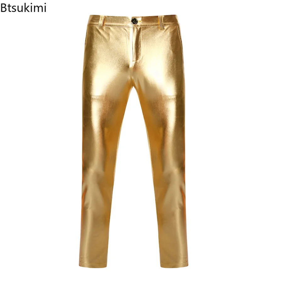 New2023 Mens PU Faux Motorcycle Pants Straight Leg Trousers Shiny Silver Coated Metallic Pants Men Nightclub Stage Costume Pants
New2023 Mens PU Faux Motorcycle Pants Straight Leg Trousers Shiny Silver Coated Metallic Pants Men Nightclub Stage Costume Pants
