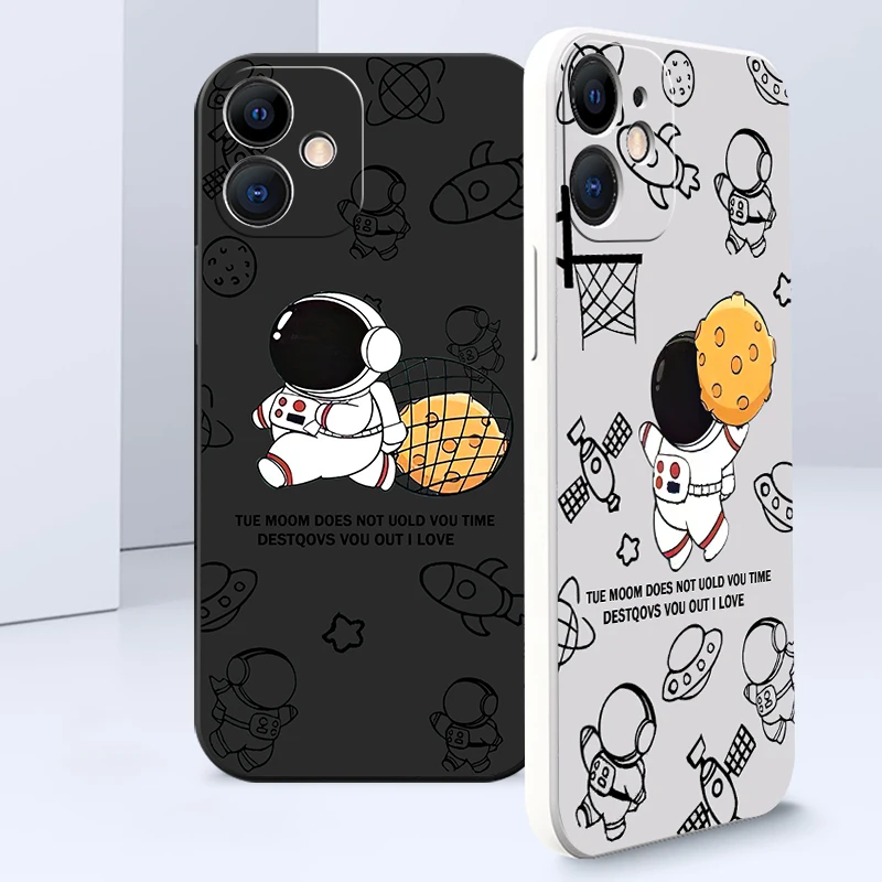 For iPhone 13 11 12 Pro Mini X XR XS Max Liquid Silicone Cases For 6 6s 7 8 Plus SE 2020 Creative Astronaut Phone Funda Capa
For iPhone 13 11 12 Pro Mini X XR XS Max Liquid Silicone Cases For 6 6s 7 8 Plus SE 2020 Creative Astronaut Phone Funda Capa