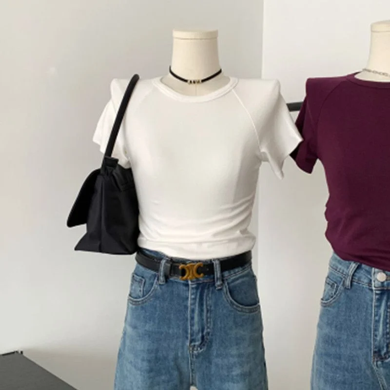 Cotton American Positive Shoulder Short Sleeve T-shirt Women Small Flying Sleeve 2023 Summer New Design Sense Niche Short Top
Cotton American Positive Shoulder Short Sleeve T-shirt Women Small Flying Sleeve 2023 Summer New Design Sense Niche Short Top