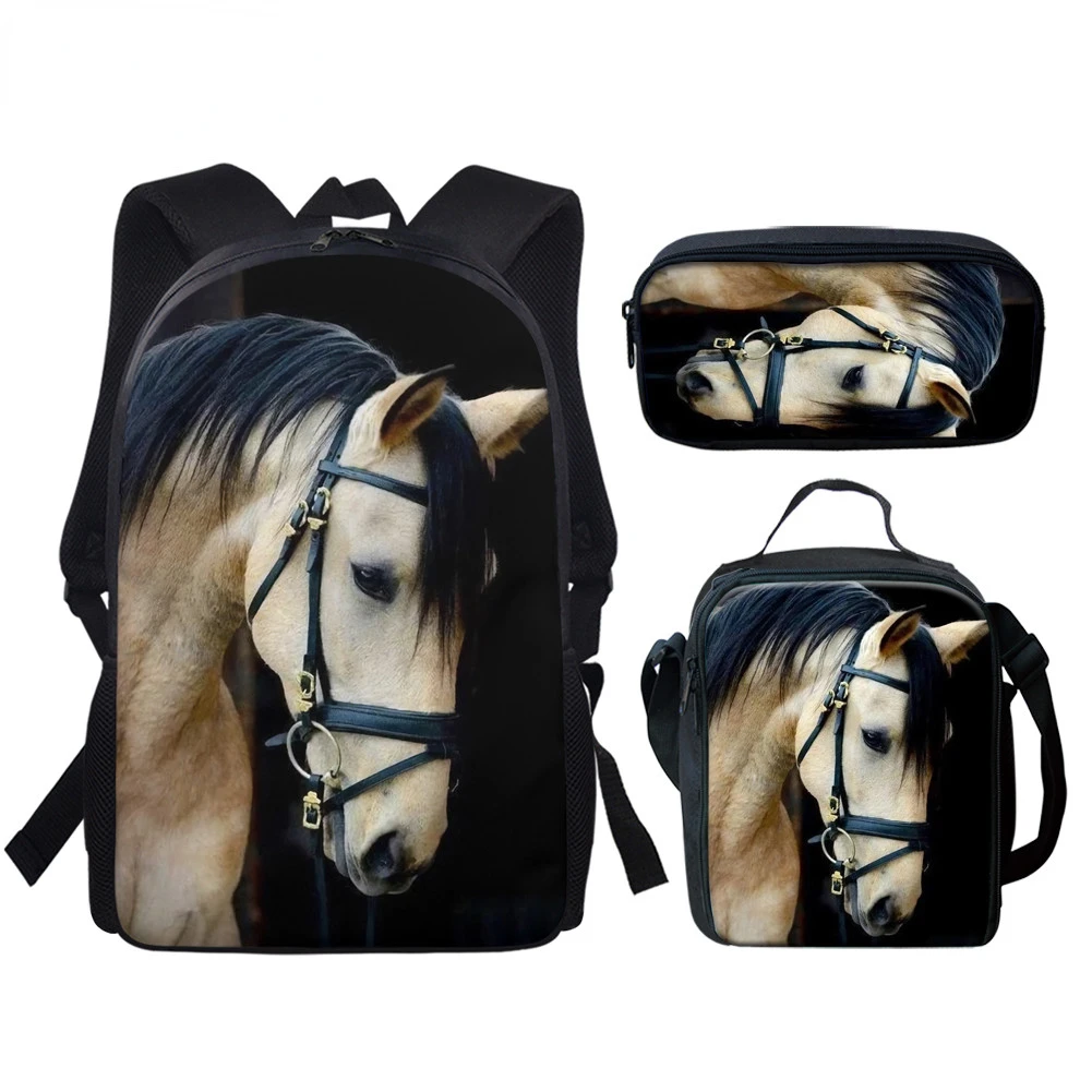 HOMDOW School Bags Black White Horse Print Backpacks For Teenagers Boys Girls 3PCS Set Book Bag 16Inch rucksuck balso
HOMDOW School Bags Black White Horse Print Backpacks For Teenagers Boys Girls 3PCS Set Book Bag 16Inch rucksuck balso