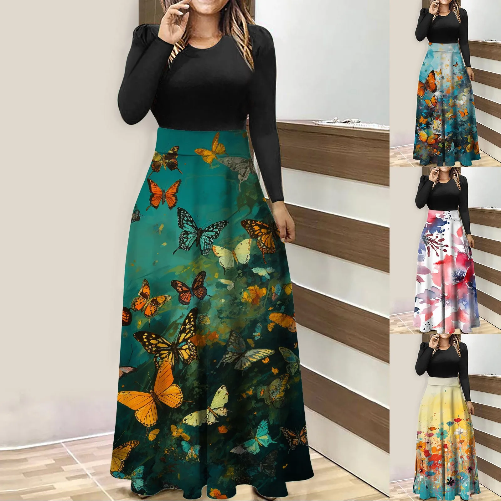 Max Dresses for Women Casual Womens Large Casual And Fashionable Printed Round Neck Long Sleeved Cocktail Dresses Summer
Max Dresses for Women Casual Womens Large Casual And Fashionable Printed Round Neck Long Sleeved Cocktail Dresses Summer