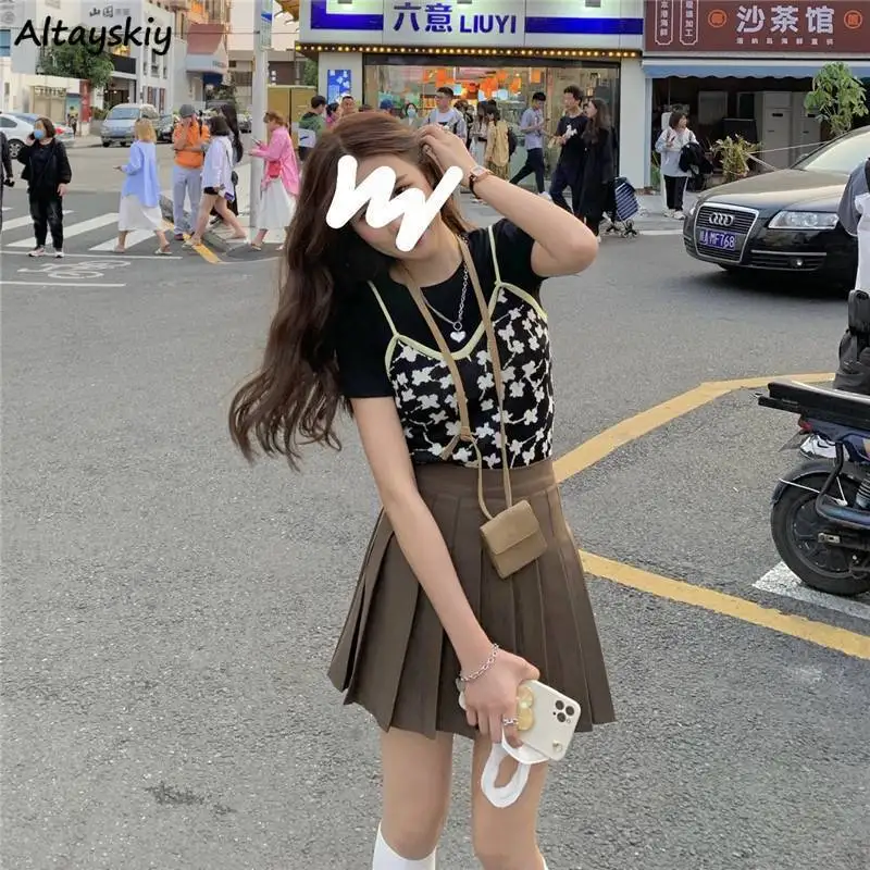 Women Sets 3 Pieces Slim Elegant Design Chic Casual Fashion Street Wear Energetic Sweet Cute Kawaii Korean Style Ulzzang New Ins
Women Sets 3 Pieces Slim Elegant Design Chic Casual Fashion Street Wear Energetic Sweet Cute Kawaii Korean Style Ulzzang New Ins