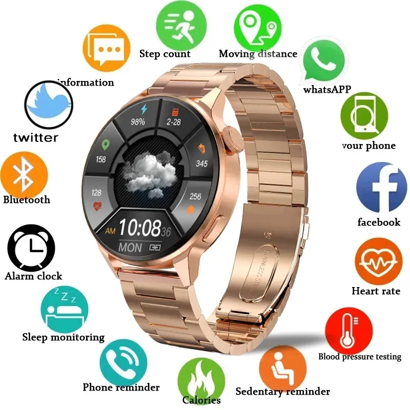 390*390 HD Screen NFC Smart Watches Bluetooth Call Sport Track Custom Dial Heart Rate ECG PPG Smartwatch For Men
390*390 HD Screen NFC Smart Watches Bluetooth Call Sport Track Custom Dial Heart Rate ECG PPG Smartwatch For Men