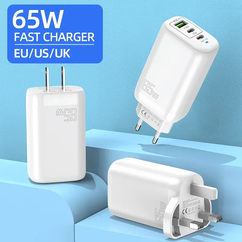 65 Вт USB PD Зарядное устройство для быстрой зарядки QC 3.0 Type C Адаптер мобильного
