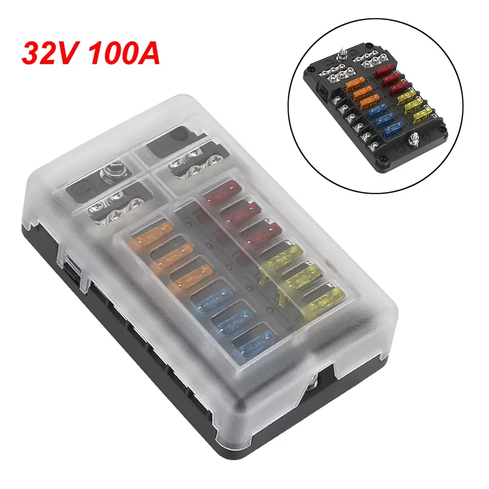 Blade Fuse Holder Block Cover Power Distribution Panel With Warning Indicator Car Marine Boat Fuse Box Holder
Blade Fuse Holder Block Cover Power Distribution Panel With Warning Indicator Car Marine Boat Fuse Box Holder