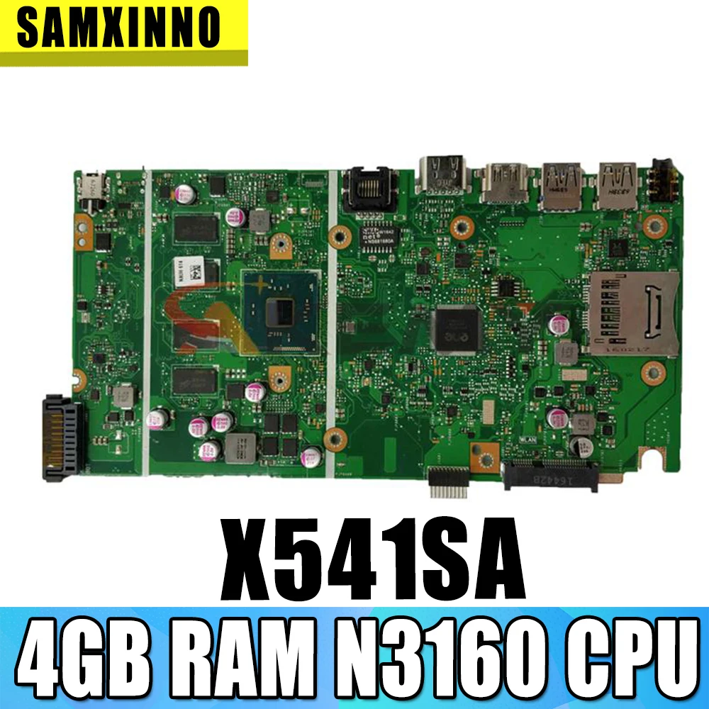 Материнская плата X541SA для ASUS X541SA F541S, материнская плата для ноутбука X541SA, материнская плата REV2.0, 4 Гб ОЗУ, процессор N3160, оригинальный тест
Материнская плата X541SA для ASUS X541SA F541S, материнская плата для ноутбука X541SA, материнская плата REV2.0, 4 Гб ОЗУ, процессор N3160, оригинальный тест