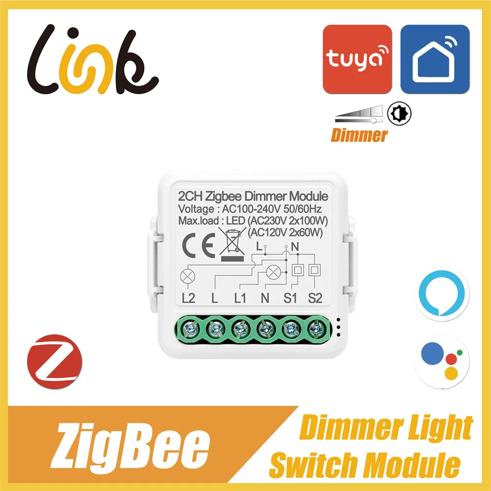 Tuya Zigbee Dimmer Switch Module 2 Way Control Smart Bulb Dimmer Switch 1 2 Gang Works with Alexa Google Home Smart Life App
Tuya Zigbee Dimmer Switch Module 2 Way Control Smart Bulb Dimmer Switch 1 2 Gang Works with Alexa Google Home Smart Life App