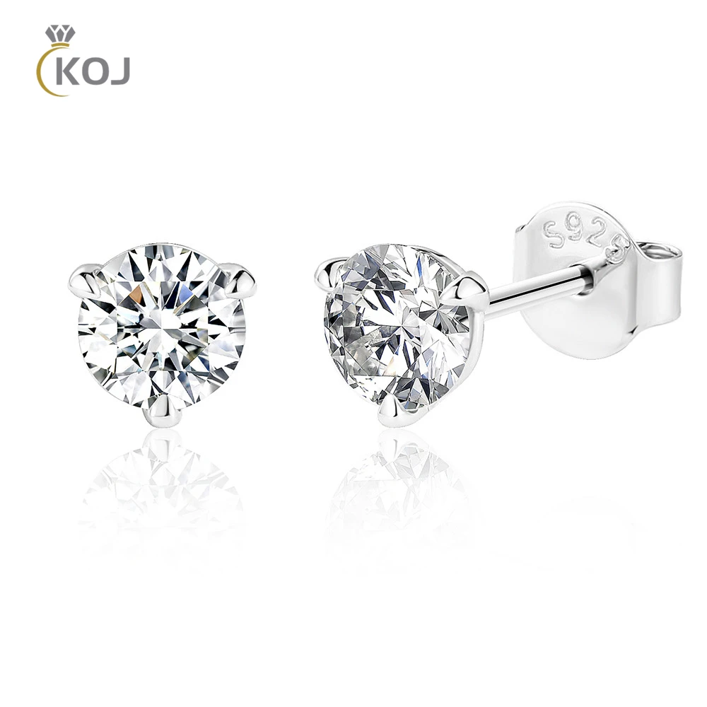 KOJ 0.5 Carat 5mm 3Paws Moissanite Gemstone Stud Earrings for Women Solid 925 Sterling Silver Fine Jewelry wedding gifts
KOJ 0.5 Carat 5mm 3Paws Moissanite Gemstone Stud Earrings for Women Solid 925 Sterling Silver Fine Jewelry wedding gifts