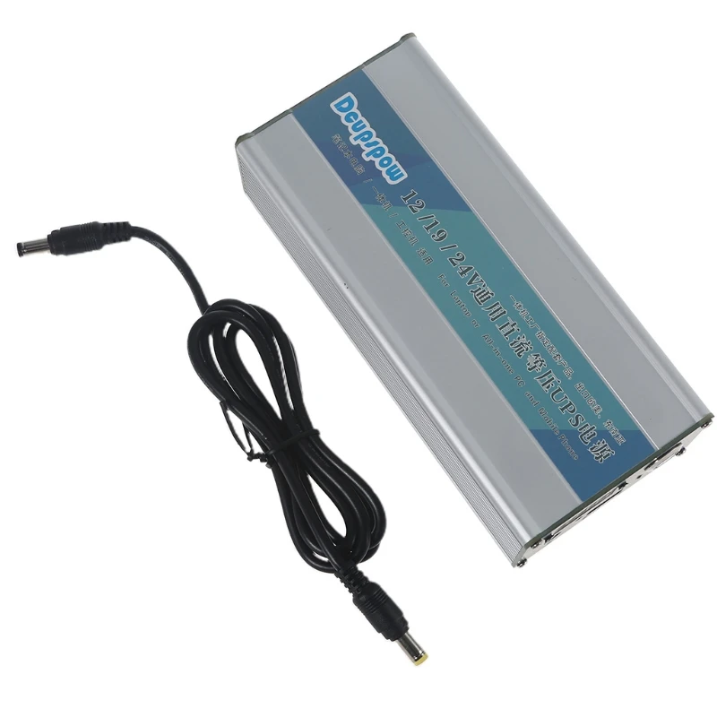 

12V-24V input,USB 5V + 5.5x2.5mm 12V-24V Adjust Output UPS Uninterruptible Power Supply for Laptop Router Cellphone