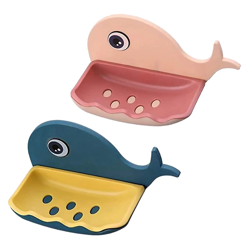 2 Pcs Creative Free Punch Cartoon Fish Soap Box Soap Holder Household Wall-Mounted Drain Soap Box Khaki + Dark Blue
2 Pcs Creative Free Punch Cartoon Fish Soap Box Soap Holder Household Wall-Mounted Drain Soap Box Khaki + Dark Blue
