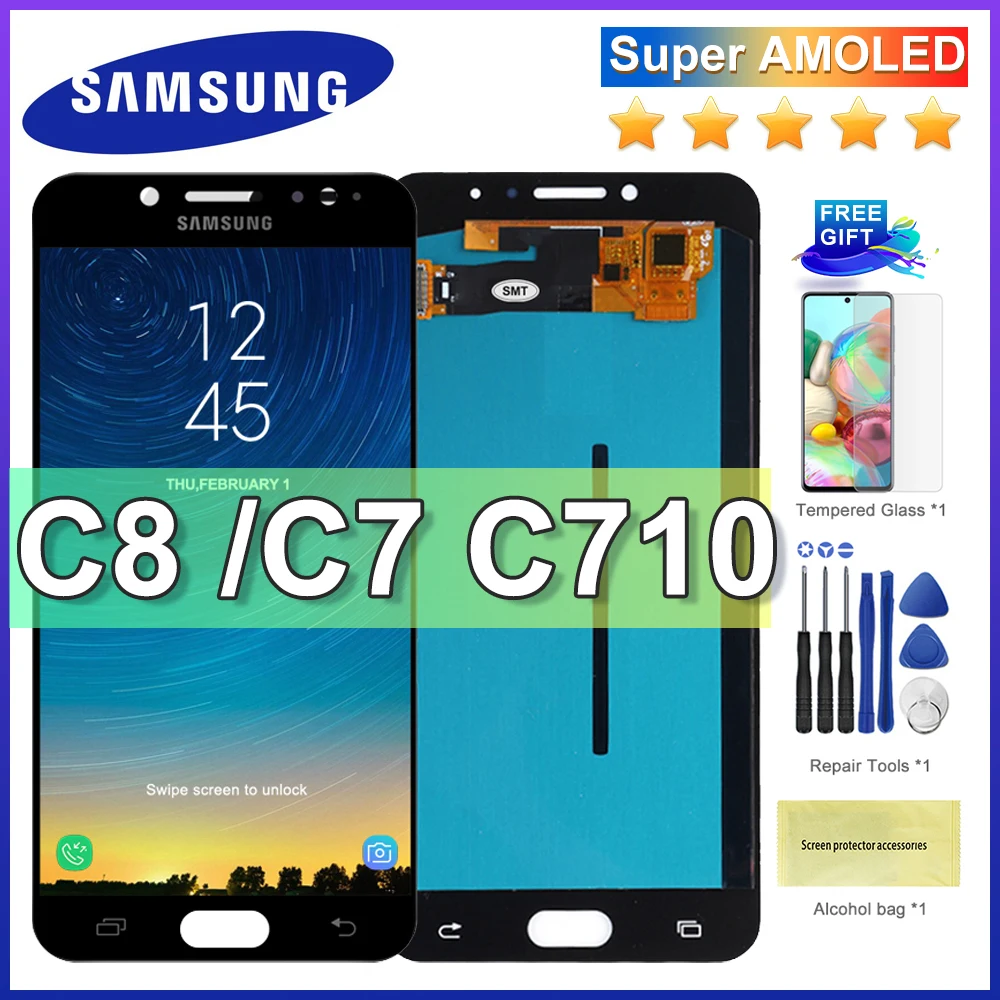 100% Оригинальный Super AMOLED ЖК-дисплей для SAMSUNG Galaxy C8 C7100 дисплей C7 2017 C710F сенсорный экран дигитайзер в сборе Замена
100% Оригинальный Super AMOLED ЖК-дисплей для SAMSUNG Galaxy C8 C7100 дисплей C7 2017 C710F сенсорный экран дигитайзер в сборе Замена