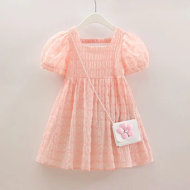 Girls Korean Dress Summer New Children's Sweet Princess Dress Kids Baby Puff Sleeve Thin Dress for 1-9Y
Girls Korean Dress Summer New Children's Sweet Princess Dress Kids Baby Puff Sleeve Thin Dress for 1-9Y