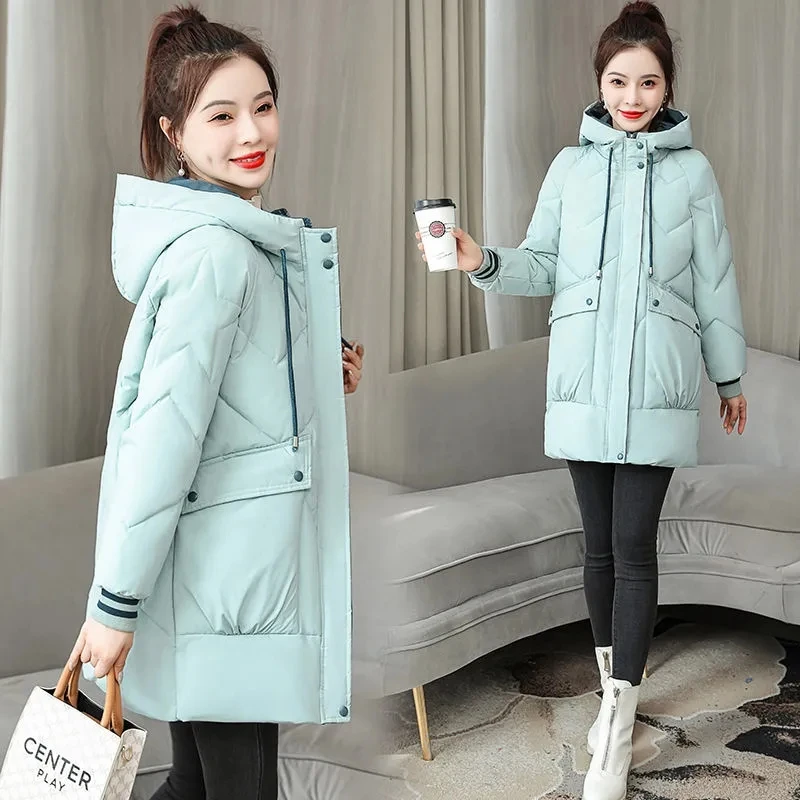 Winter Coat 2022 New Korea Ladies Cotton Padded Jacket Thicken Hooded Coat Warm Loose Snow Parkas Female Casual Long Outwear Top
Winter Coat 2022 New Korea Ladies Cotton Padded Jacket Thicken Hooded Coat Warm Loose Snow Parkas Female Casual Long Outwear Top