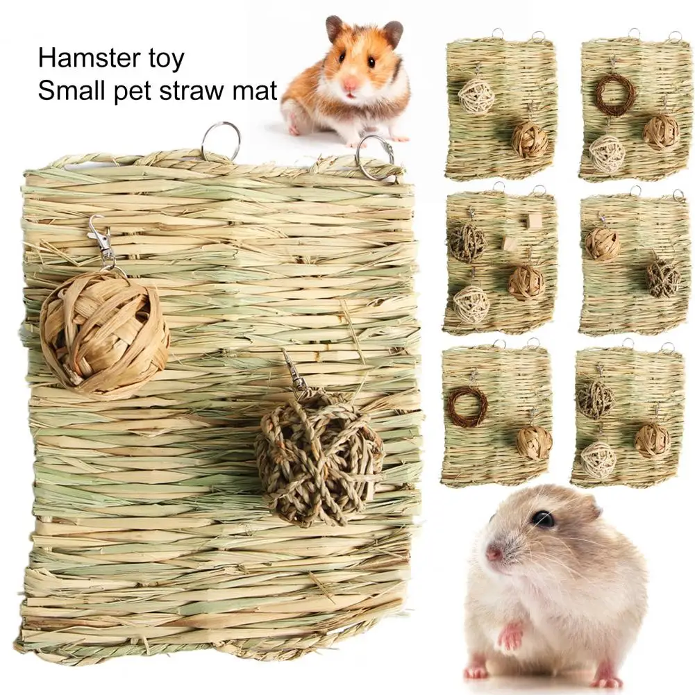Hamster Chew Toy Bite Resistant Natural Grass Relieve Boredom Hamster Rabbit Teeth Grinding Straw Mat Cage Accessories
Hamster Chew Toy Bite Resistant Natural Grass Relieve Boredom Hamster Rabbit Teeth Grinding Straw Mat Cage Accessories