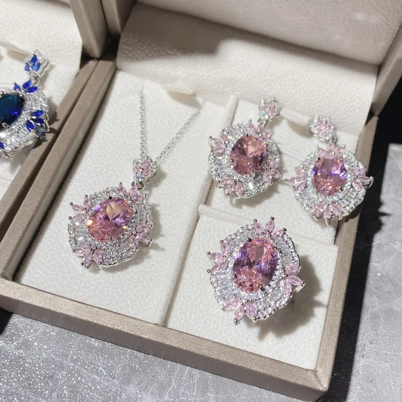 Высококачественное роскошное кольцо MDLFES Moissan Diamonds Style Niche 10 0 карат розовое
