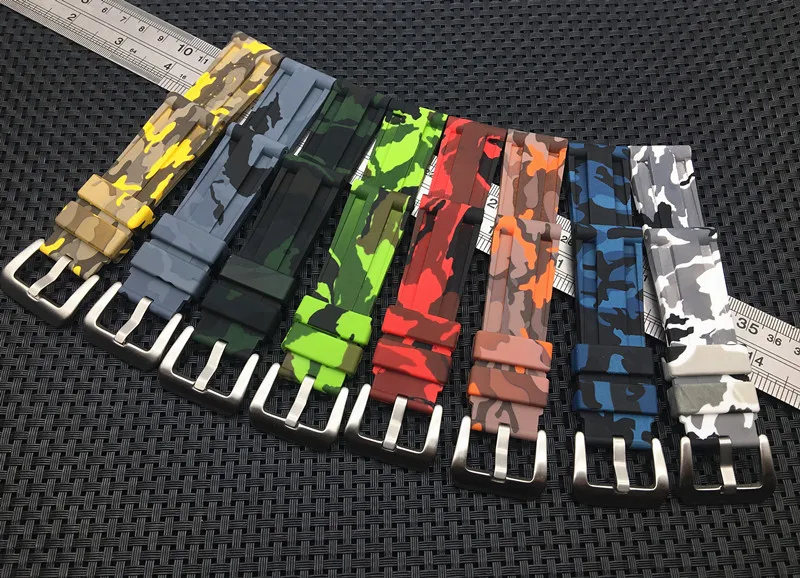 24mm Camo camoflag watchband Silicone Rubber Strap band For Panerai for PAM111 band Bracelet Without logo for all brand using
24mm Camo camoflag watchband Silicone Rubber Strap band For Panerai for PAM111 band Bracelet Without logo for all brand using