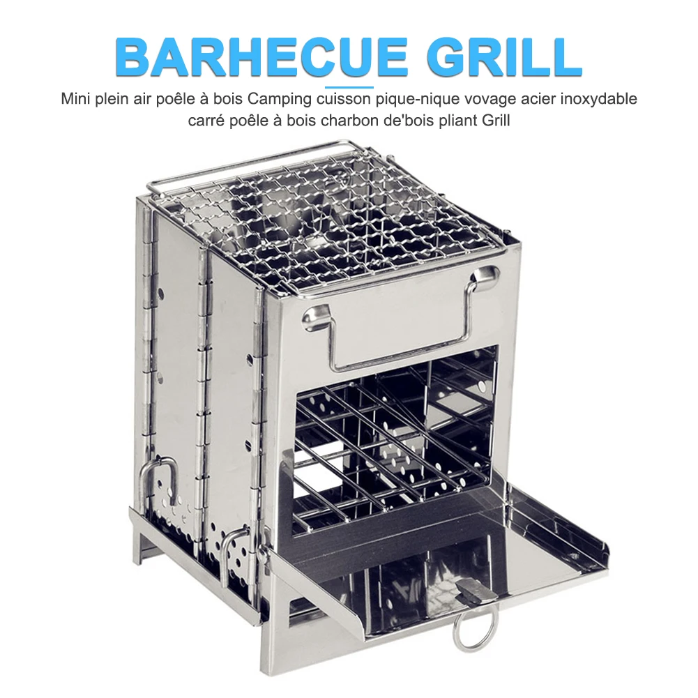 Portable Outdoor Mini Grill Stove Stainless Steel Camping Hiking Roaster Charcoal Barbecue Home Oven Set Picnic Travel Cookware
Portable Outdoor Mini Grill Stove Stainless Steel Camping Hiking Roaster Charcoal Barbecue Home Oven Set Picnic Travel Cookware