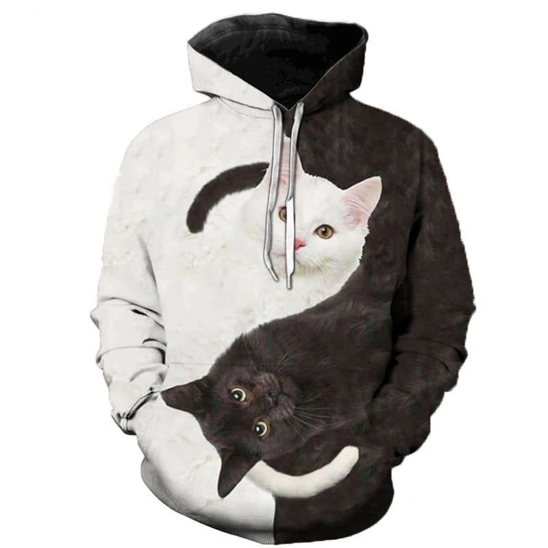 2022 Brand New 3D Cat Print Hoodie Men Women Black White Long Sleeve Hooded Pullover Sweatshirts Mens Tops
2022 Brand New 3D Cat Print Hoodie Men Women Black White Long Sleeve Hooded Pullover Sweatshirts Mens Tops