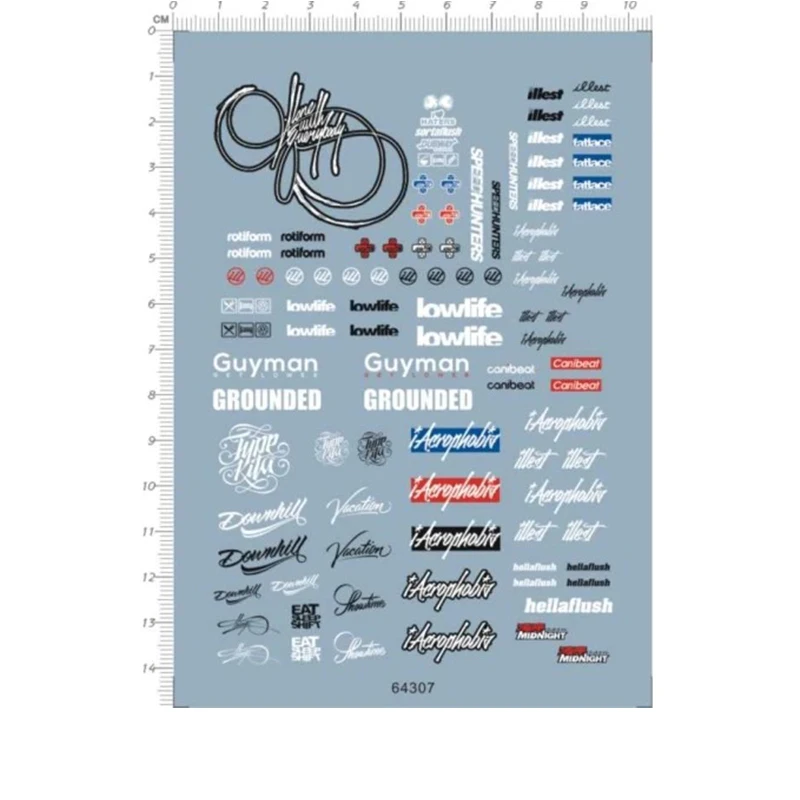 Набор наклеек для моделей автомобилей 1/24
Набор наклеек для моделей автомобилей 1/24