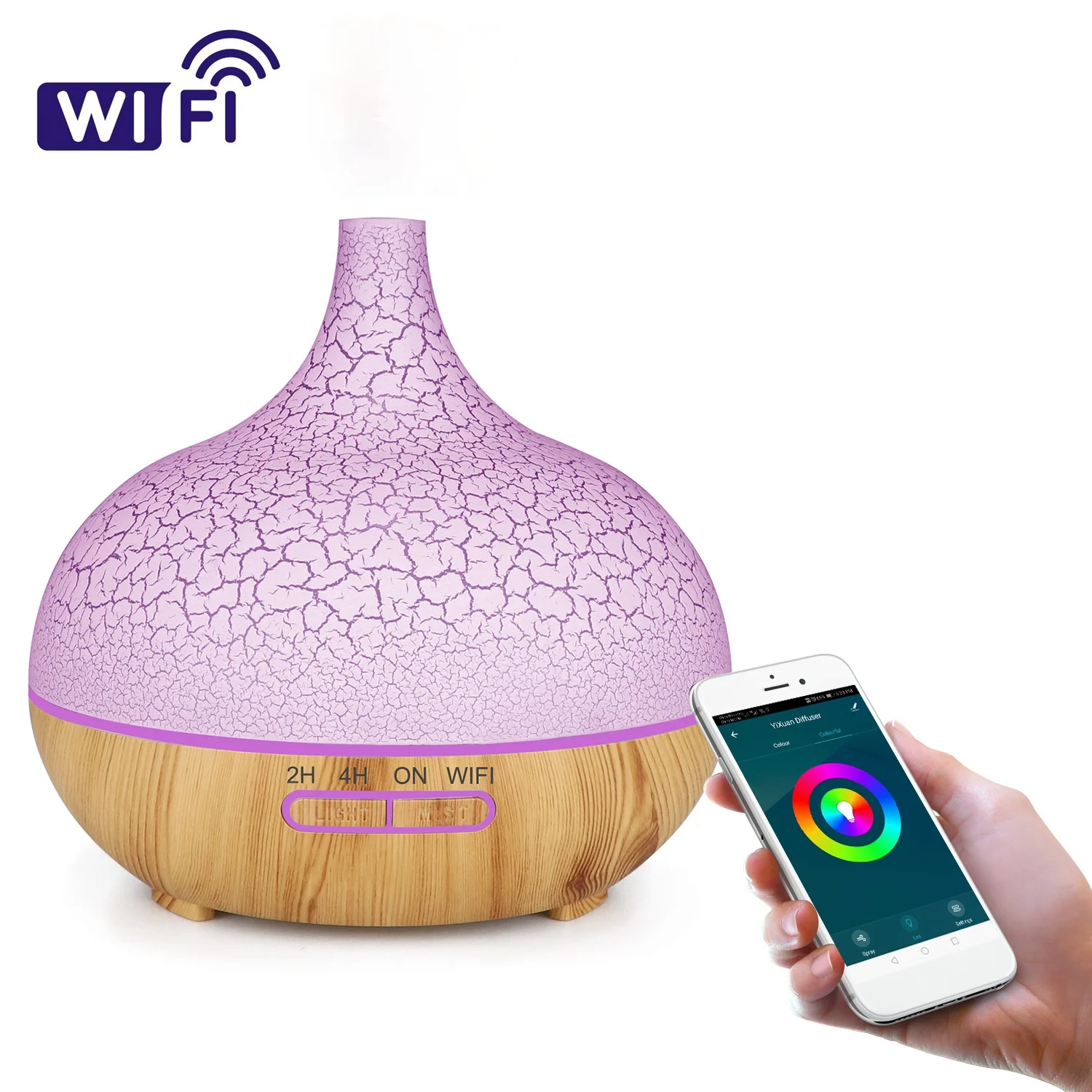 Ali Appliances 300ml Ultrasonic Air Humidifier Essential Oil Diffuser Aromatherapy Electric Aroma Diffusers with WIFI for Home
Ali Appliances 300ml Ultrasonic Air Humidifier Essential Oil Diffuser Aromatherapy Electric Aroma Diffusers with WIFI for Home