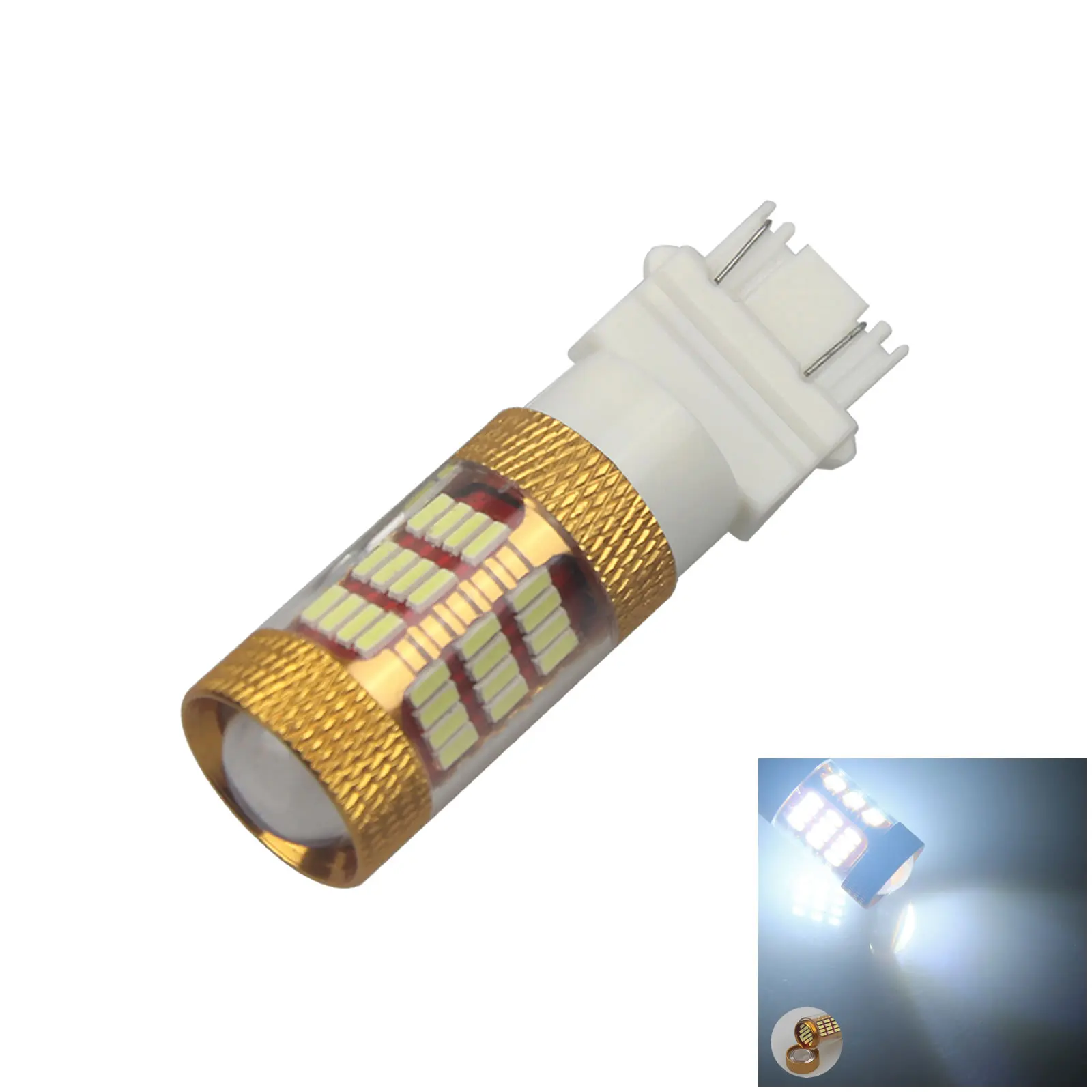 1x White RV 3157 Brake Blub Tail Lamp 12V-24V No Polar 60 3014 SMD LED 3155 WU2.5x16q Z2842
1x White RV 3157 Brake Blub Tail Lamp 12V-24V No Polar 60 3014 SMD LED 3155 WU2.5x16q Z2842
