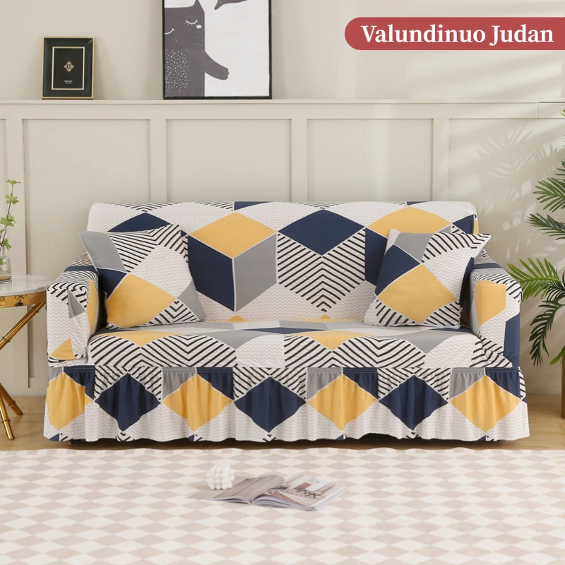 Four Seasons Elastic Plaid Double Armrest Skirt Sofa Cover 1/2/3/4 Seats Home
Four Seasons Elastic Plaid Double Armrest Skirt Sofa Cover 1/2/3/4 Seats Home