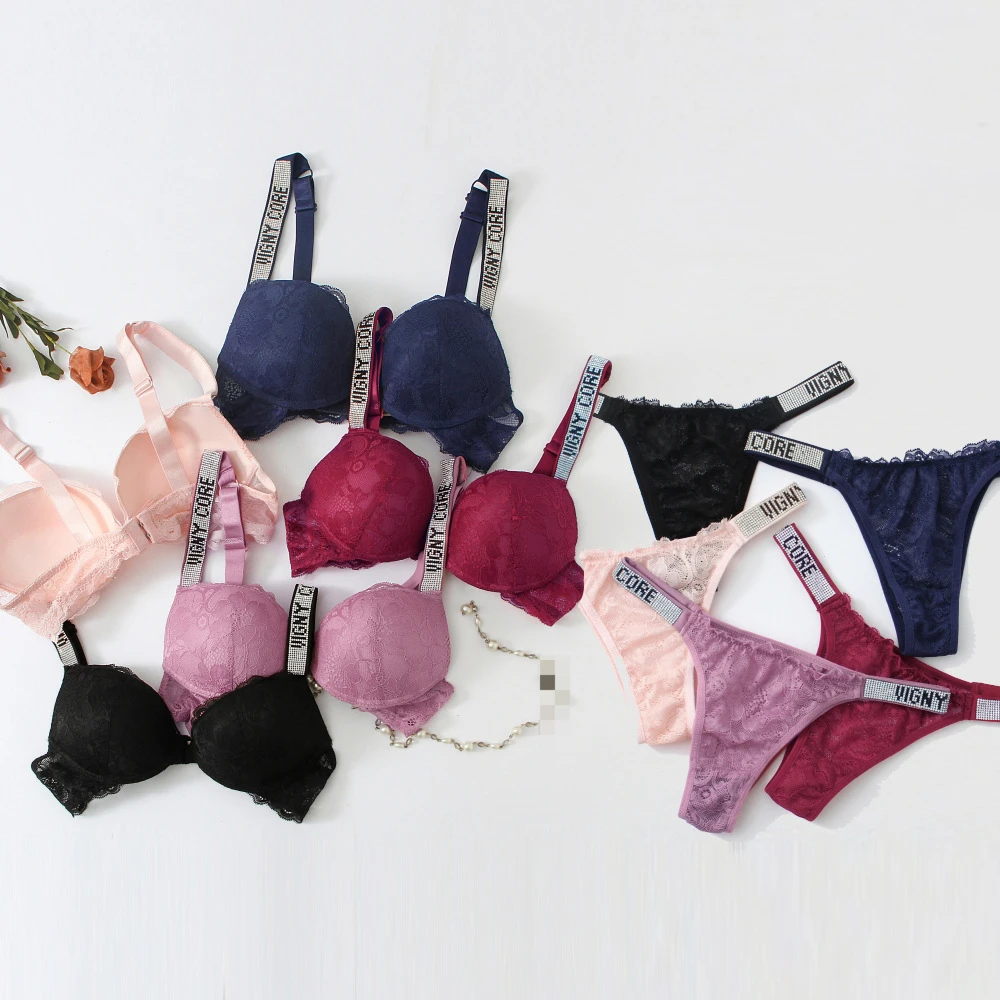 Sexy Women Lace Push Up Bra Set White rhinestone bralette Letter Pieces Intimate Suit Elegant Ladies Underwear Bra Panty Set
Sexy Women Lace Push Up Bra Set White rhinestone bralette Letter Pieces Intimate Suit Elegant Ladies Underwear Bra Panty Set