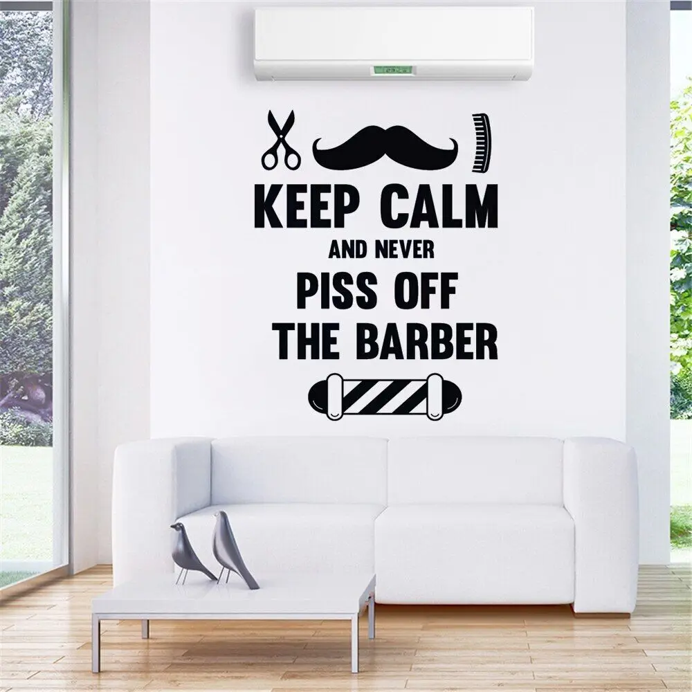 Wall Decals Keep Calm and Never Plss Off The Barber Barber Quotes Stickers Beauty Salon Decor Removable Vinyl Murals DW13937
Wall Decals Keep Calm and Never Plss Off The Barber Barber Quotes Stickers Beauty Salon Decor Removable Vinyl Murals DW13937