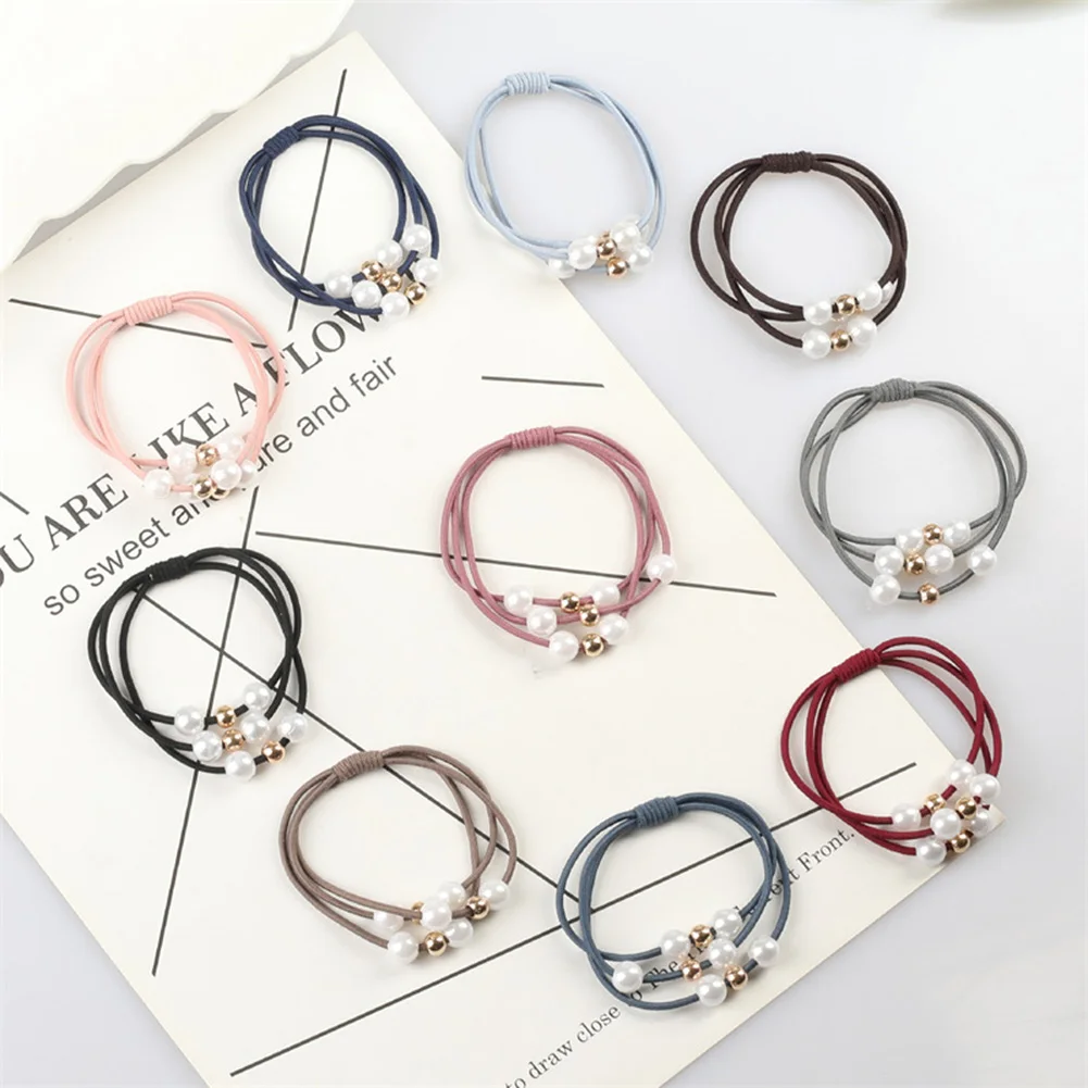 5PCS Women Elastic Hair Ties Pearls Fashion Girls Scrunchies Ponytail Holder Rubber Band Hair Rope Hair Accessories 
5PCS Women Elastic Hair Ties Pearls Fashion Girls Scrunchies Ponytail Holder Rubber Band Hair Rope Hair Accessories