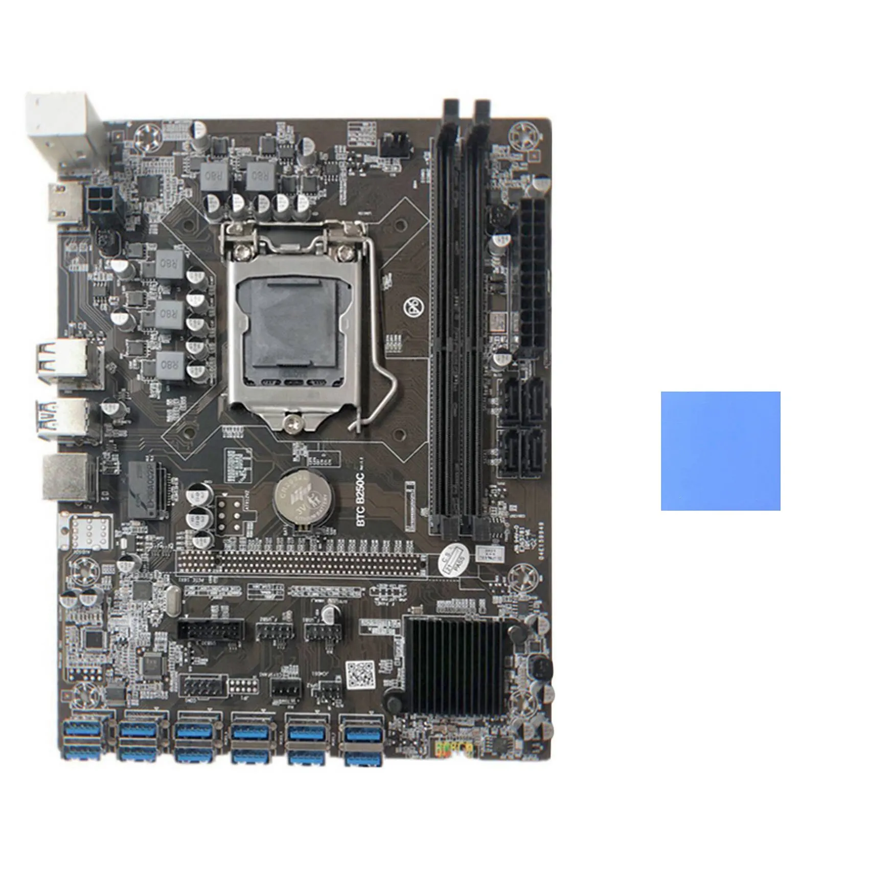 B250C Miner Motherboard+Thermal Pad 12 PCIE to USB3.0 Graphics Card Slot LGA1151 Support DDR4 DImm RAM for BTC Mining
B250C Miner Motherboard+Thermal Pad 12 PCIE to USB3.0 Graphics Card Slot LGA1151 Support DDR4 DImm RAM for BTC Mining