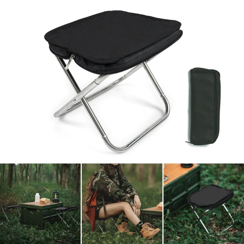 

Portable Stool for Camping Fishing Hiking Gardening with Carry Bag Outdoor Travel BBQ Picnic Ultralight Folding Chair EDC Tool