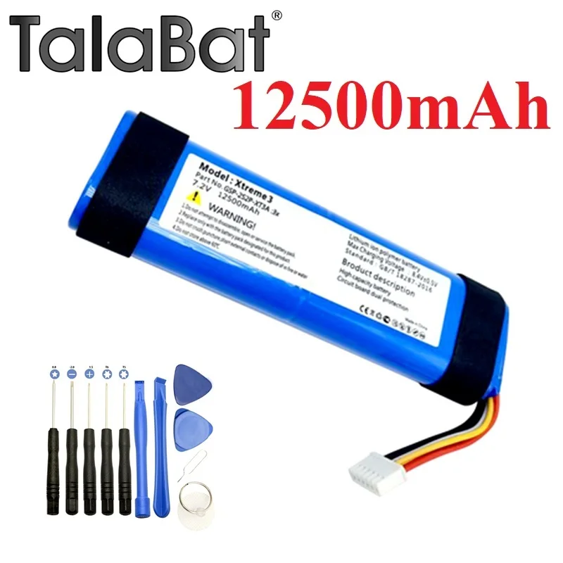 7.2V 12500mAh For JBL Xtreme 3 Lithium Replacement Battery GSP-2S2P-XT3A 3X Bluetooth Speaker Battery for JBL Xtreme3 Parts
7.2V 12500mAh For JBL Xtreme 3 Lithium Replacement Battery GSP-2S2P-XT3A 3X Bluetooth Speaker Battery for JBL Xtreme3 Parts