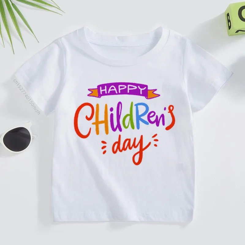Happy Children's Day Boys Girls T-shirts Balloon Print Tee Children Tops Summer Short-sleeve Clothes Children's Day Kids Outfits
Happy Children's Day Boys Girls T-shirts Balloon Print Tee Children Tops Summer Short-sleeve Clothes Children's Day Kids Outfits