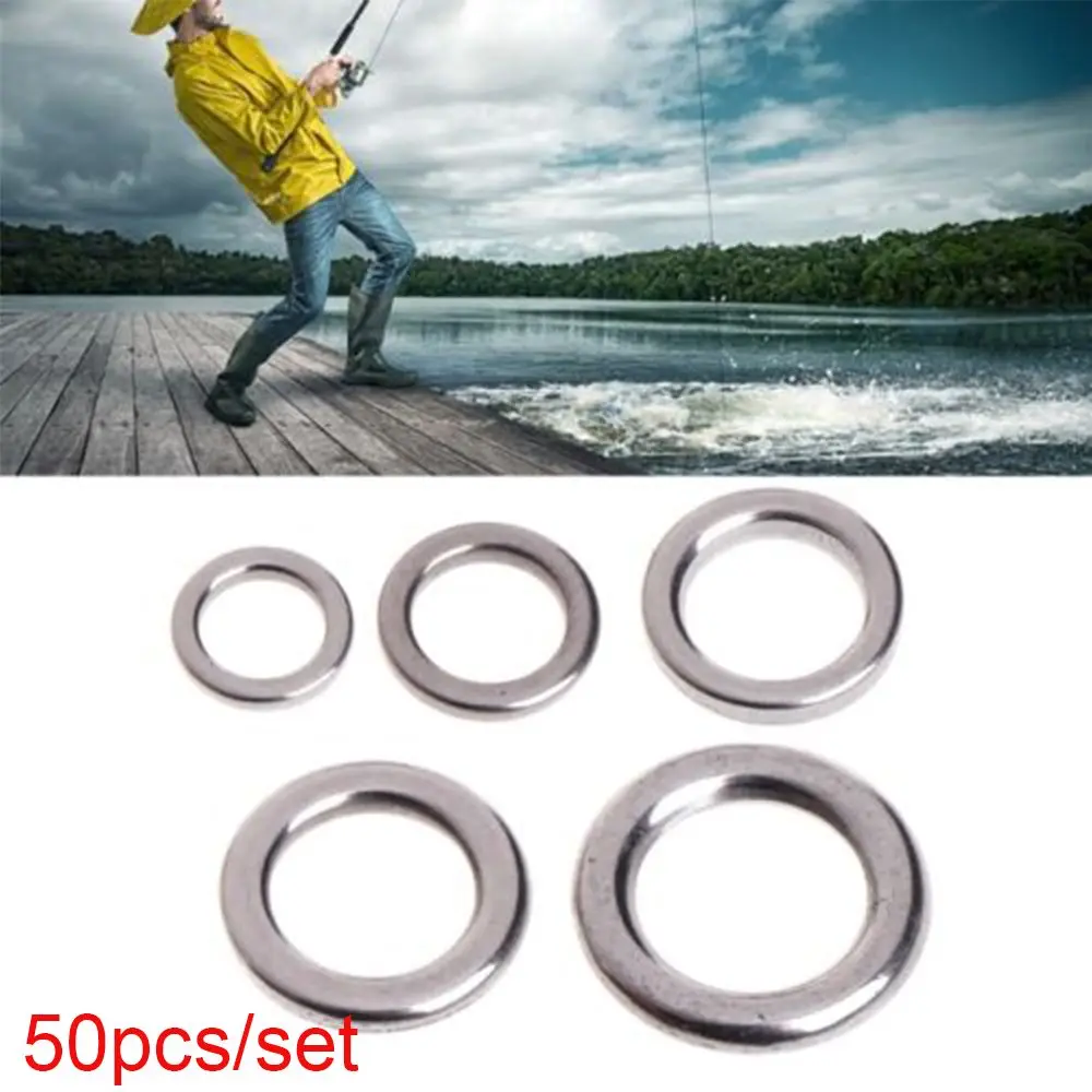 50Pcs Double Durable Line Tackle Fish Connector Stainless Steel Fishing Split Rings Swivel Snap
50Pcs Double Durable Line Tackle Fish Connector Stainless Steel Fishing Split Rings Swivel Snap