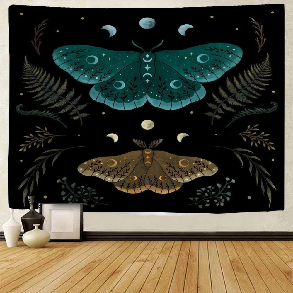 Psychedelic Flower Butterfly Moon Tapestry Wall Hanging Art Deco Boho Hippie Tapestry Hanging Home Decor for Living Room at Home
Psychedelic Flower Butterfly Moon Tapestry Wall Hanging Art Deco Boho Hippie Tapestry Hanging Home Decor for Living Room at Home